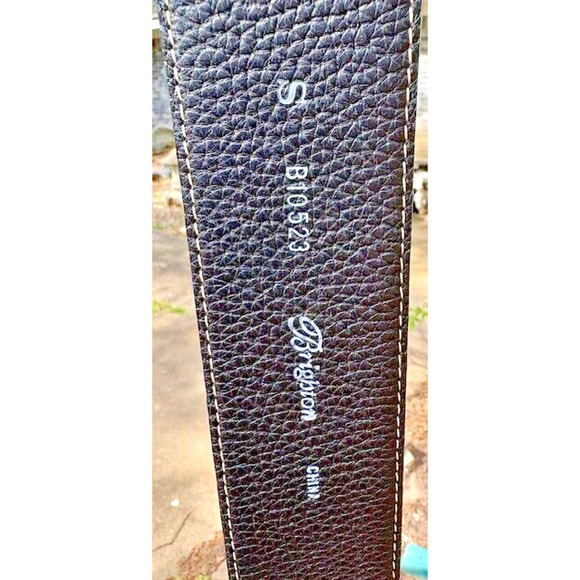 Brighton Black B10523 Buckle & Hook Leather Belt Size Small - Picture 5 of 7